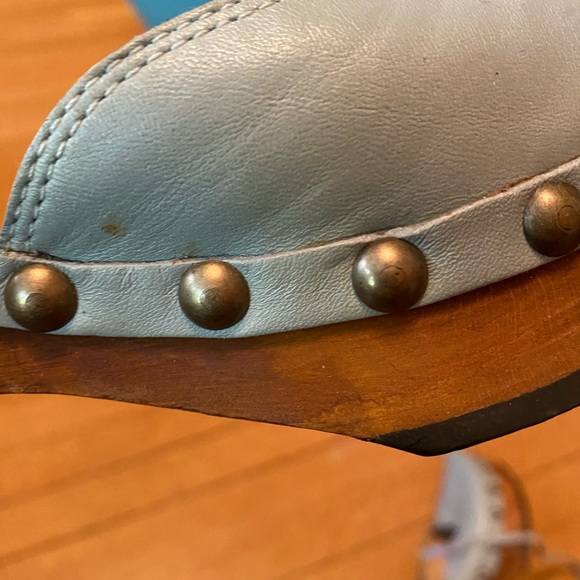 MOD Aqua leather lace-up clog heels - Picture 8 of 8